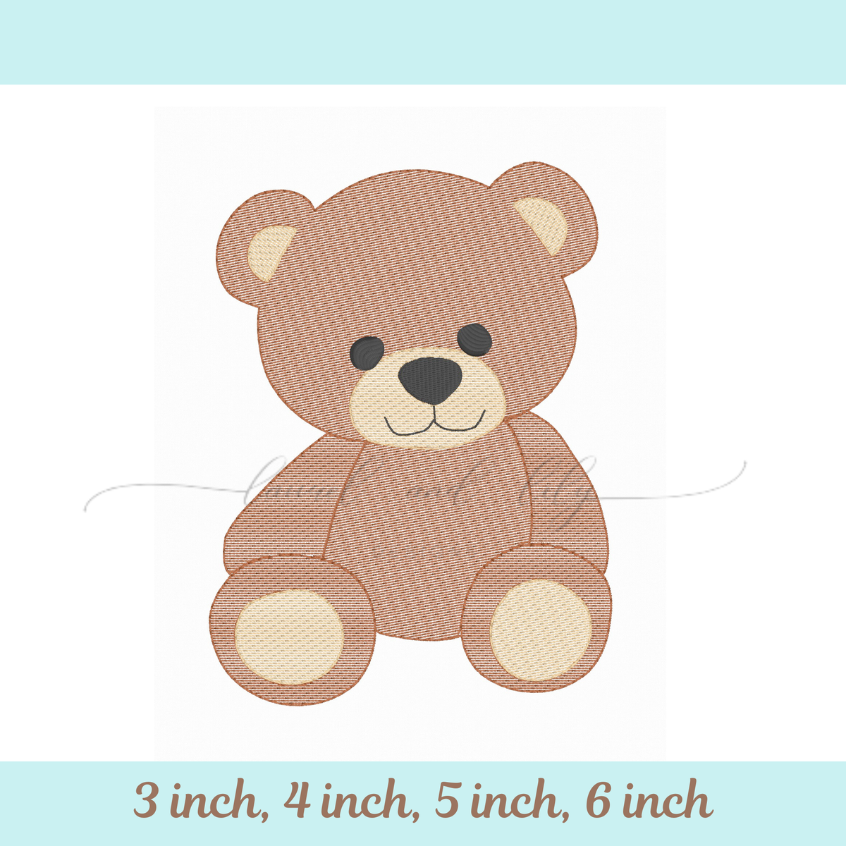 Teddy Bear Sketch Embroidery Design, Machine Embroidery Design, Bear Sketch Stitch (Digital Download)