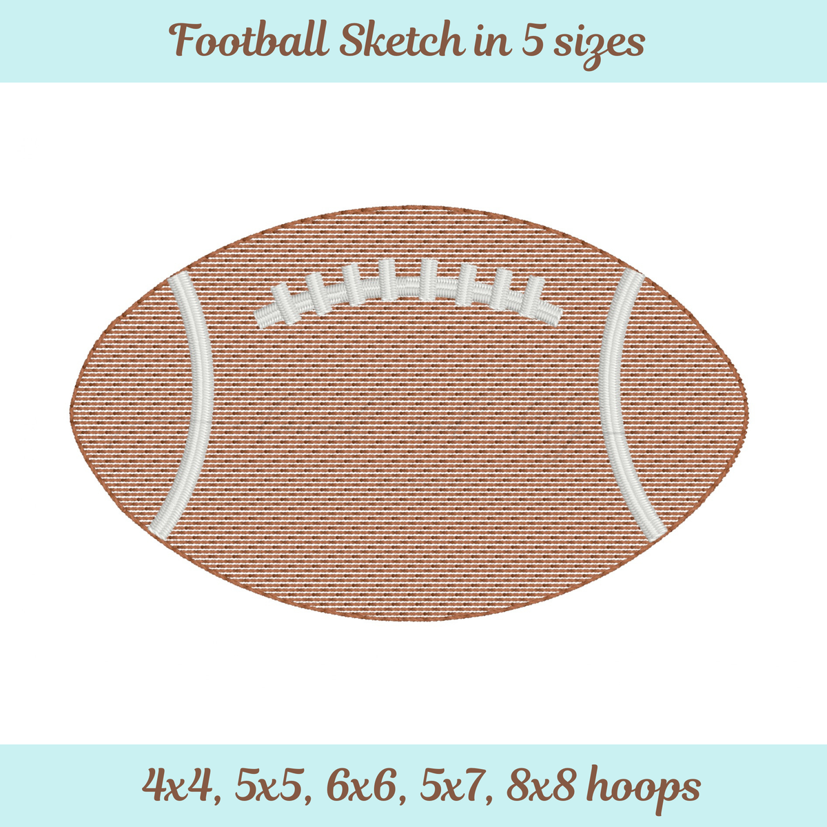 Football Sketch Embroidery Design for Machine Embroidery, (Digital Download)