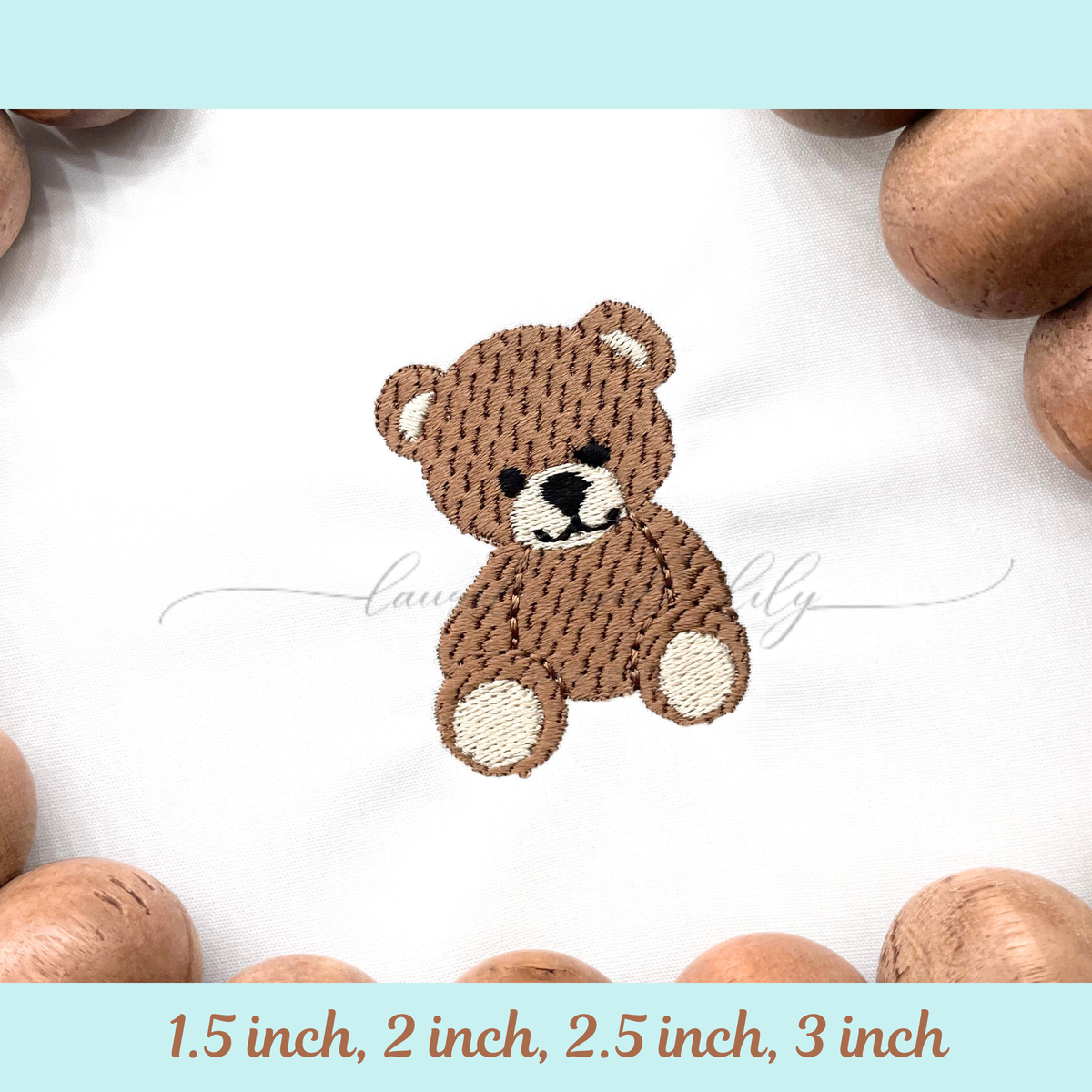 Teddy Bear Mini Fill Stitch Embroidery Design, Machine Embroidery Design (Digital Download)