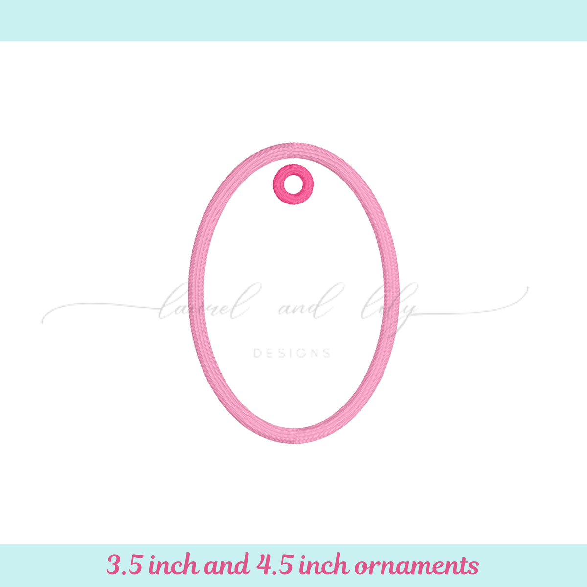 Oval Ornament In the Hoop Machine Embroidery Design, ITH Design, Oval Ornament Only, Designs on Ornament sold separately (Digital Download)