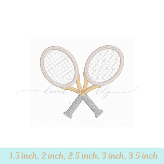 Mini Tennis Rackets Embroidery, Machine Embroidery Design, Small Tennis Racquets (Digital Download)