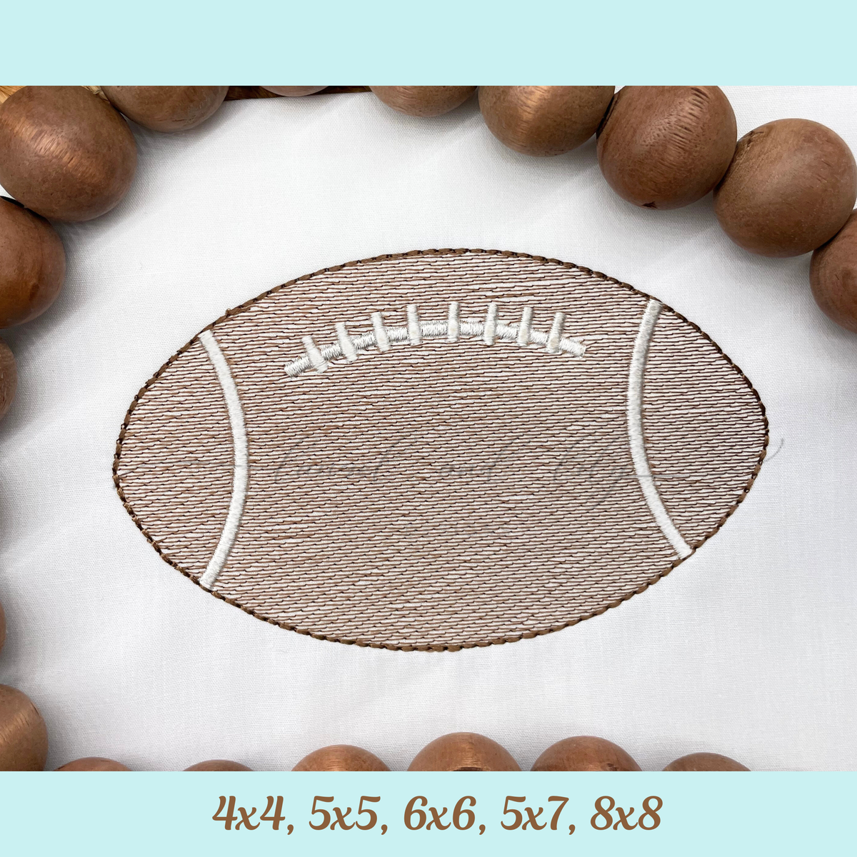 Football Sketch Embroidery Design for Machine Embroidery, (Digital Download)