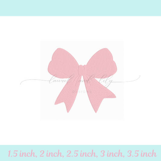 Harper Mini Bow Fill Stitch Embroider Design, Machine Embroidery Design (Digital Download)