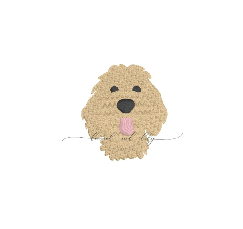 Mini Goldendoodle Embroidery Design, Machine Embroidery Design (Digital Download)